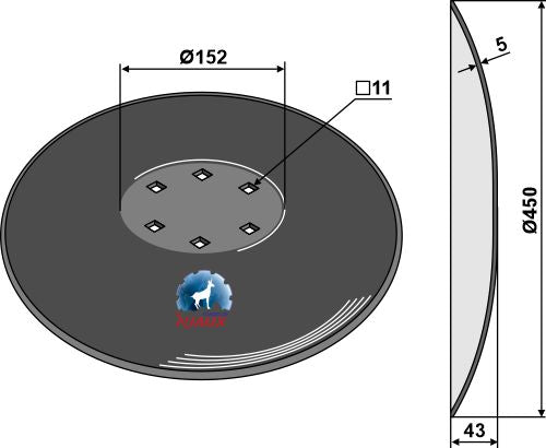 Vanlig skive - Ø450x5
