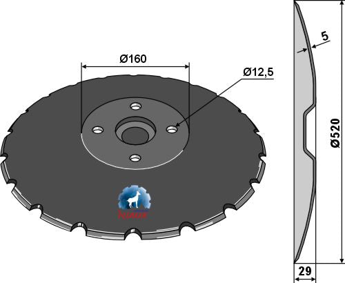 Hammaslevy - Ø520x5