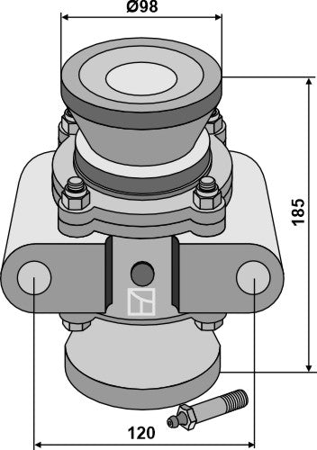 Lagerkomplett för 30x30 fyrkantig axel