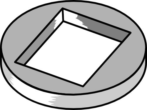 Reducing washer for 26x26 square shaft