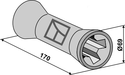 Siirtymäosa 26x26 neliön akselille