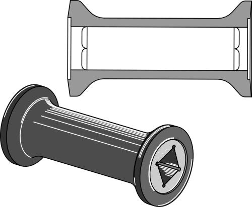 Övergångsstycke för 28x28 och 30x30 kvadratiska axlar