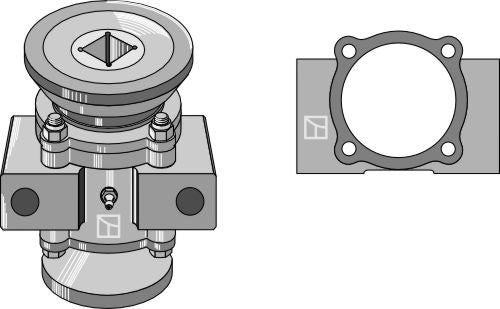 Lejesæt til 40x40 firkantet aksel