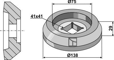 Flange indvendig Ø138