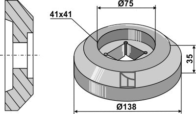 Inre och yttre fläns Ø138