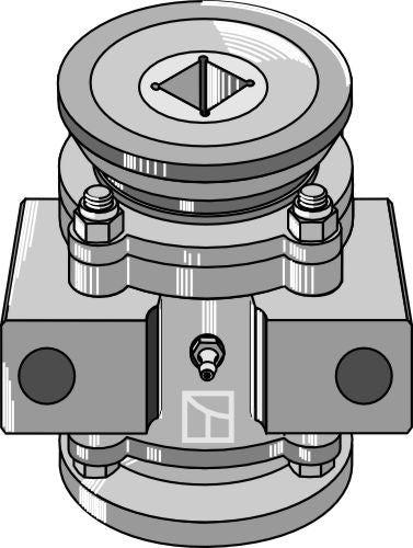 Lagerkompl. for 40x40 firkantet aksel