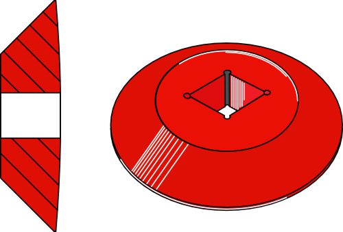 Ändskiva – inåt för 30x30 kvadratisk axel