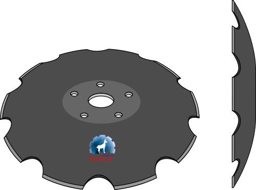 Tandad tallrik Ø510x5