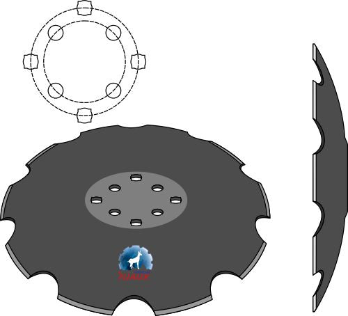 Tandad tallrik Ø560x4