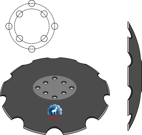 Tandad tallrik Ø510x4
