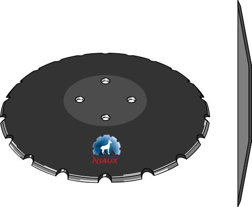 Concave disc Ø450x5 - notched