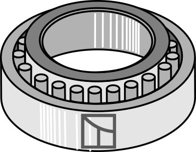 Koniskt rullager Ø40