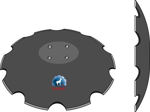 Tandad tallrik Ø610x6