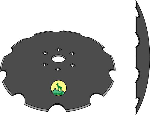 Tandad tallrik Ø560x6