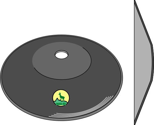 Vanlig skiva Ø610x5 - Avkortad