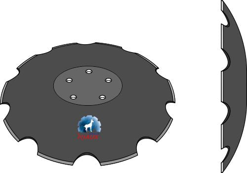 Notched disc Ø510x5