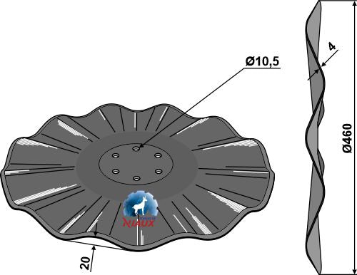 Bølget skive Ø460x4