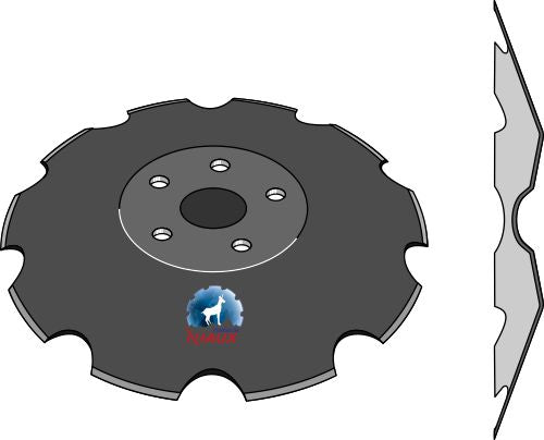 Hakket skive Ø510x5