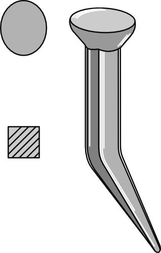 Svetsade harvtänder med krage