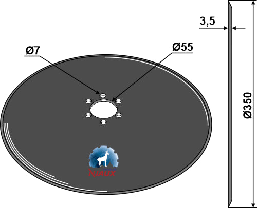 Kylvökiekko Ø350x3,5