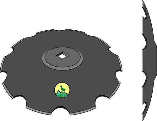 Tandad tallrik platt hals - Ø710