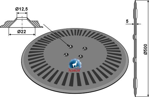 plovskær til plov Ø500x5