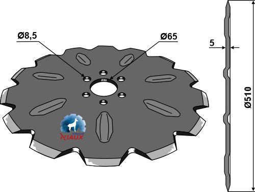 Skjæreblad for plog Ø500x5
