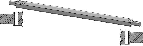 Fyrkantig axel 40x40 – 1472 mm
