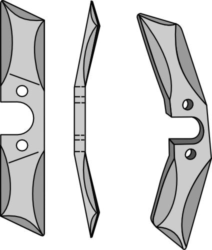 Rotary harrow-blad rakt från borstål, höger
