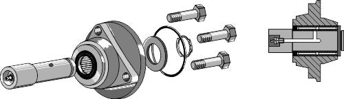 Lager uten lagerdeksel med aksel Ø34 mm