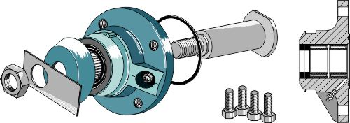 Lagerkomplett uten lagerdeksel