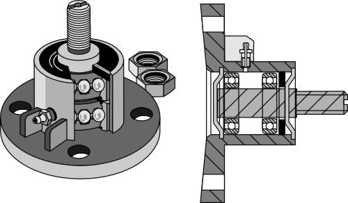 Skivnav med konkav lageryta