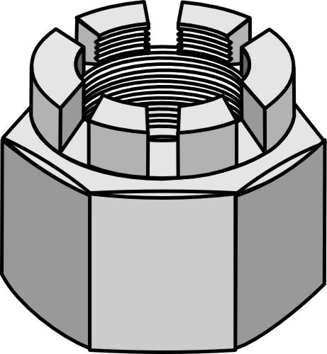 Sexkantig slottmutter M 30 x 3,5 för 30x30 fyrkantig axel