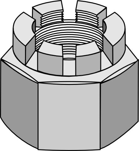 Sexkantig slottmutter M48x2 för 50x50 fyrkantig axel