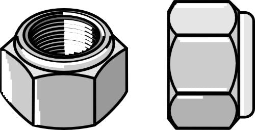 Självlåsande sexkantsmutter - M12