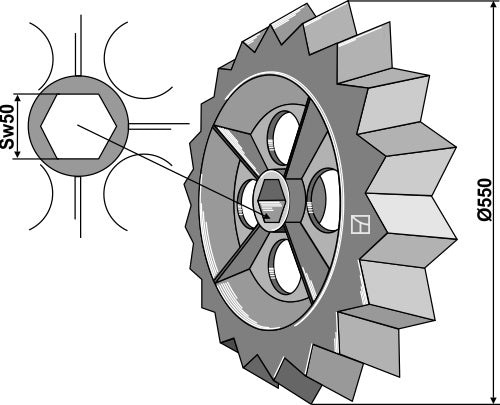 Tandad rullring – Ø550 mm