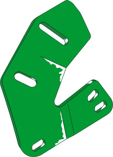 Beslag til affaldsplade - venstre