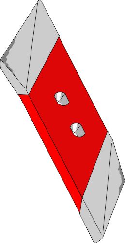 Vändbar spets DURAFACE 70x15 – vänster