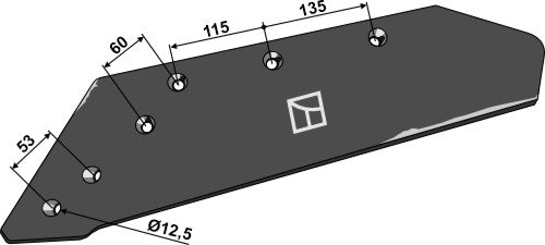 Reversible point share - 16'' - left