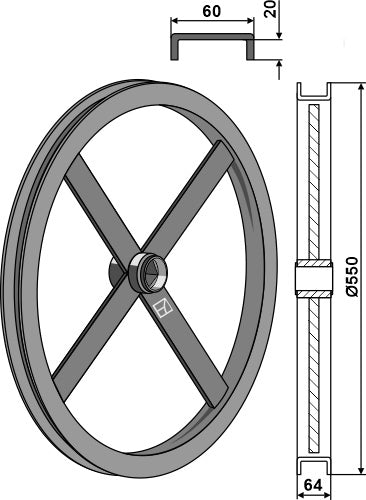 U-profilring - höger insida