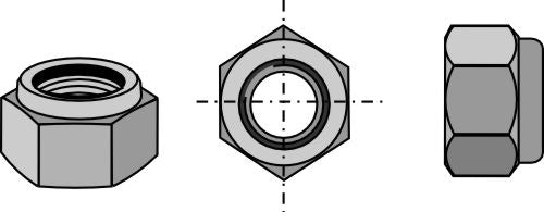 Självlåsande sexkantsmutter – M12x1,25 – 10,9