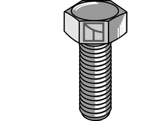 Sexkantskruv med metrisk fin gänga – M16x1,5x35 – 10,9