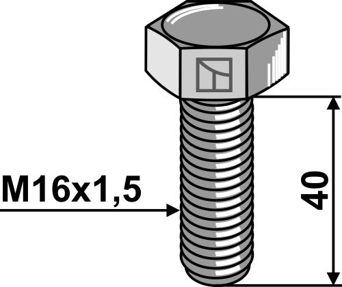 Sexkantskruv med metrisk fin gänga – M16x1,5X40 – 10,9