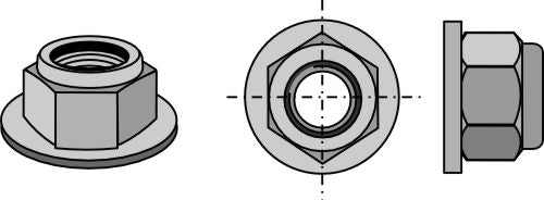 Självlåsande kragmutter M16x1,5 - 10.- Polystop