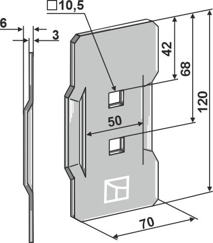 Skrape for pakkeruller