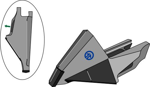 Ersättningsspets – Frö eller gödselmedel – vänster