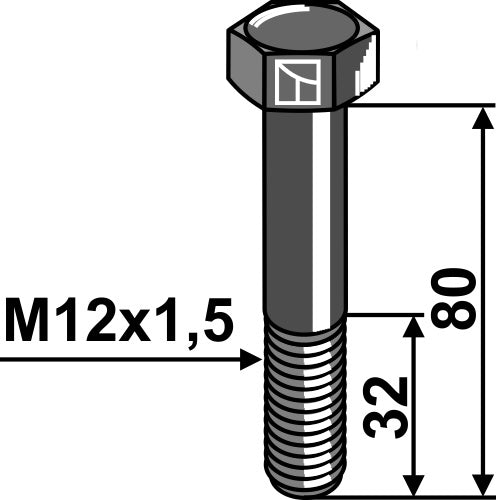 Bolt - M12x1,5 - 10.9