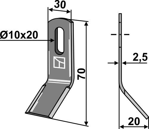 Y-blade 70x30mm