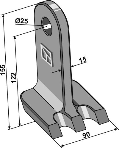 Pruning hammer 155x90mm