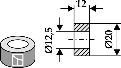 Puska 12xØ12,5xØ20